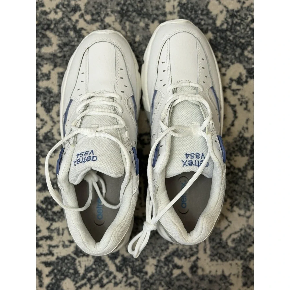 Aetrex Sneakers Women 9.5 X-Wide Periwinkle Lace Walker V854WX065 Reflective